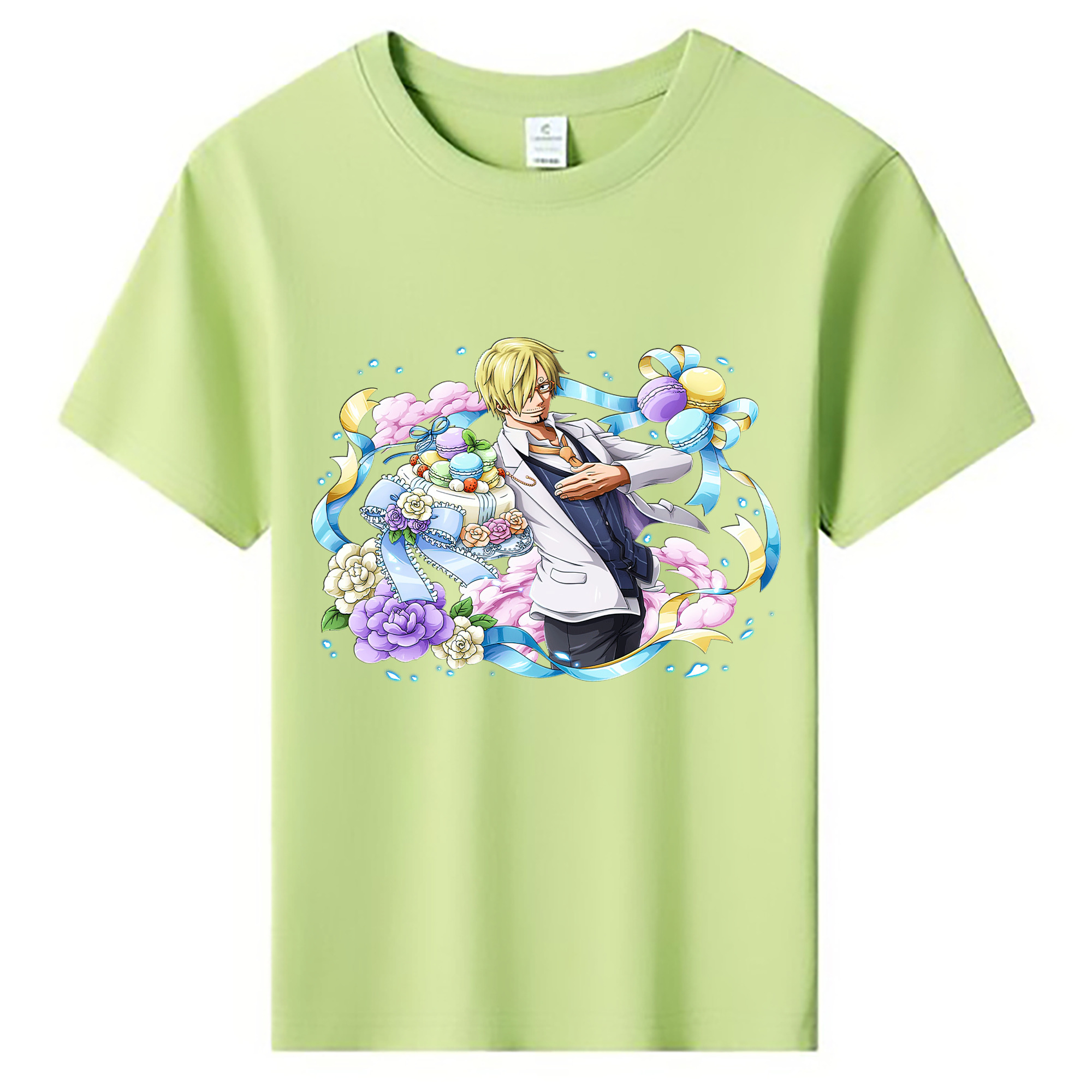（画像用） ワンピース サンジ ONE PIECE Sanji 綿100％キッズTシャツ（フロントプリント）
